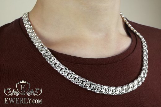 Thick men's chain "Bismarck" of sterling silver to buy 111003RK