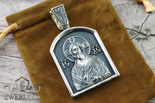 Ладанка - иконка Святая Троица с Иисусом Христом купить 131044BT