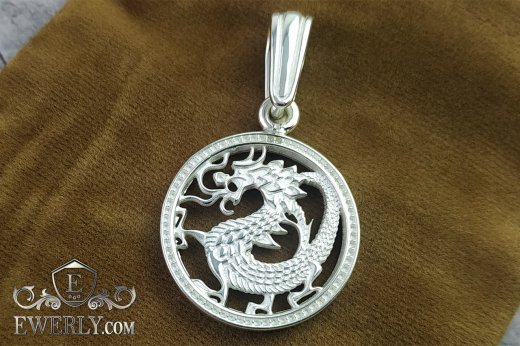 Buy silver pendant "Dragon" 131046MQ