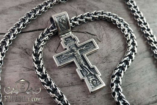 Buy a chain and a cross made of silver. Silver chain 50 grams