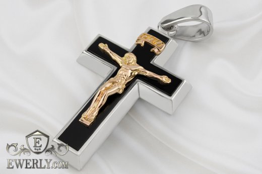 Cross of sterling silver for men to buy 130003JH