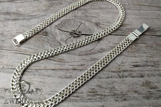 Chain "Tractor (double carapace)" of  silver to buy 111025HD