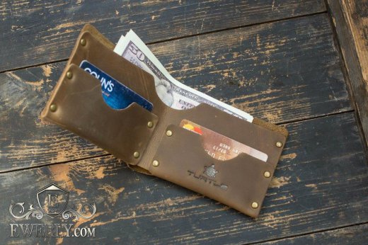 Чоловічий шкіряний гаманець світло-коричневий купити 11001YZ