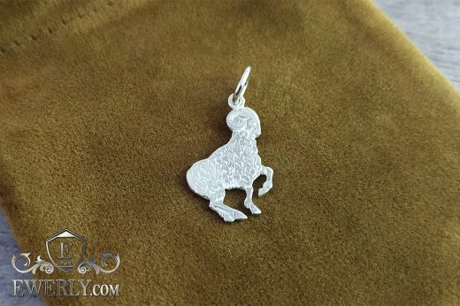 Buy pendant of the Zodiac sign "Aries" of sterling silver