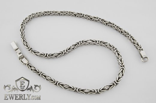 Chain "Byzantine (Byzantium)" of  silver for men to buy 111011MQ