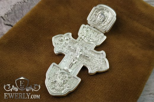 Купить мужской православный крест из серебра для мужчины