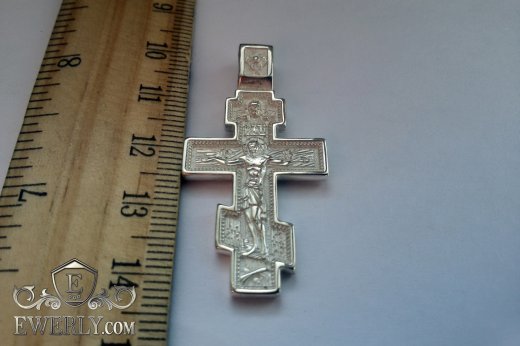 Крест нательный православный серебряный, купить