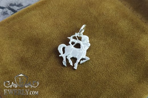 Buy pendant of the Zodiac sign "Sagittarius" of sterling silver