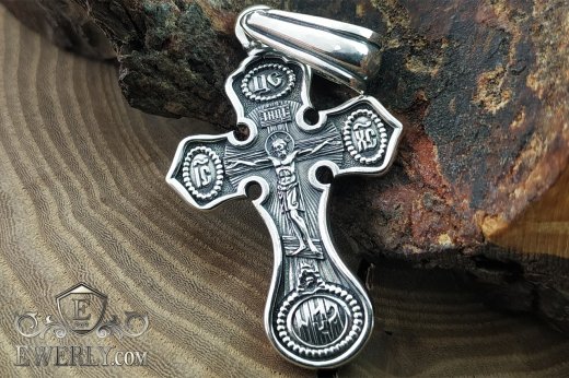 Хрест натільний срібний православний купити зі срібла 12 грам