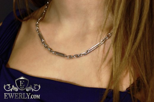 Women's chain "Elongated anchor" of sterling silver to buy 111004KL