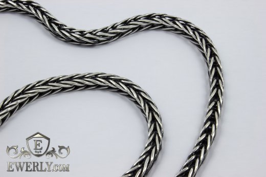 Chain "Spica" of sterling silver with blackening to buy