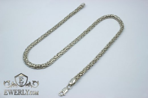 Chain "Fox tail (Valkyrie)" of  silver for men to buy 111008GP