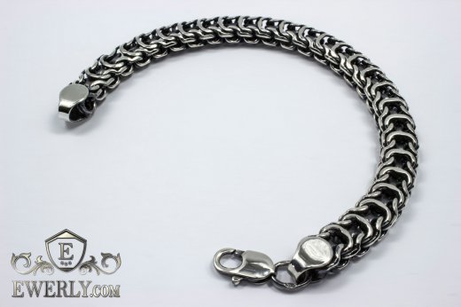 Thick bracelet "Ramses" of  silver for men to buy 121000PD