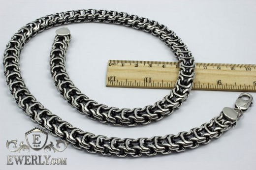 Big chain "Ramses" of sterling silver for men to buy 111000VZ